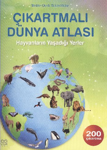 Çıkartmalı Dünya Atlası Hayvanların Yaşadığı Yerler