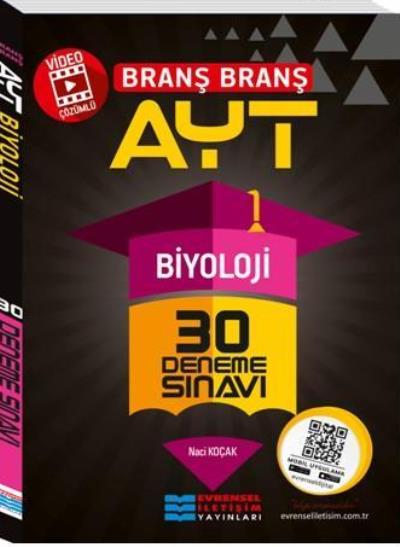 Evrensel AYT Biyoloji Video Çözümlü 30 Deneme Sınavı