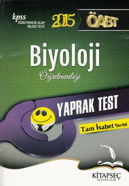 Kitapseç 2015 ÖABT Biyoloji Öğretmenliği Yaprak Test