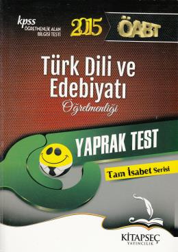 Kitapseç 2015 ÖABT  Türk Dili ve Edebiyatı Yaprak Test