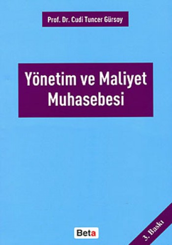 Yönetim ve Maliyet Muhasebesi